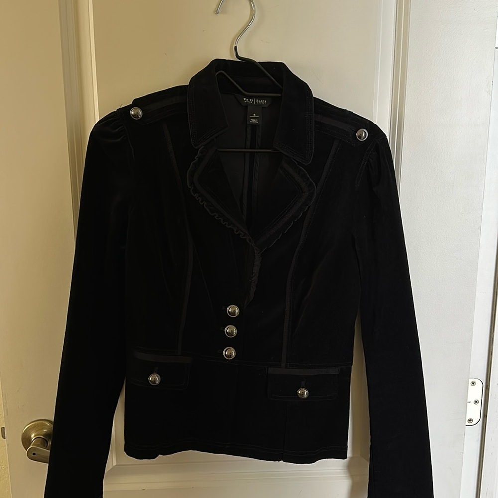 White House Black Market velvet coat